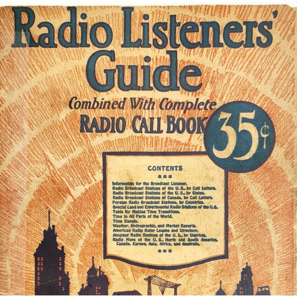 1925 Radio Listeners Guide And Call Book PB Directory Maps Illustrated DWR5 - Picture 1 of 8